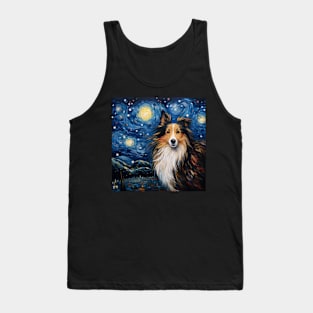 Happy Sheltie Starry Night Tank Top